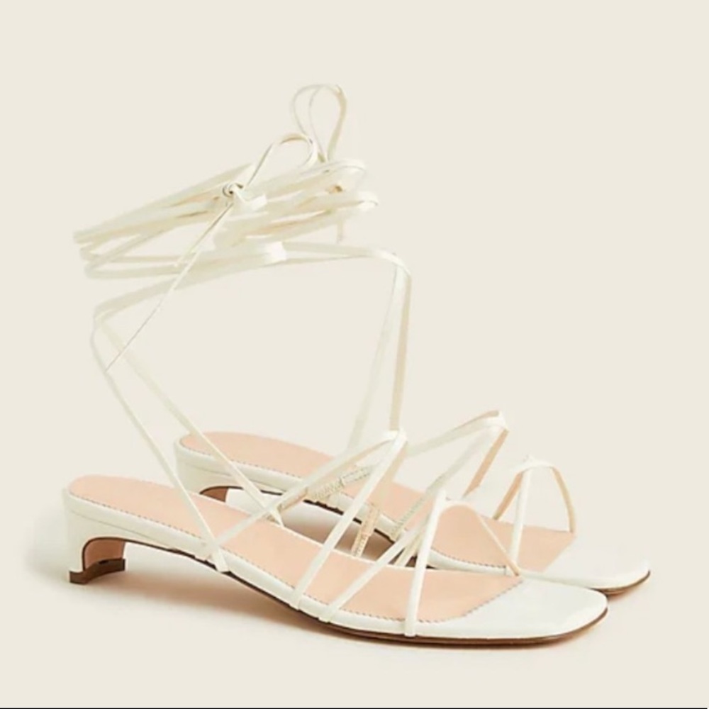 J. Crew White Strappy Sandals